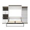 Bestar Orion 124W Queen Murphy Bed with Shelving and Fold-Out Desk (125W), White & Walnut Grey 116876-000017 - alternate 5